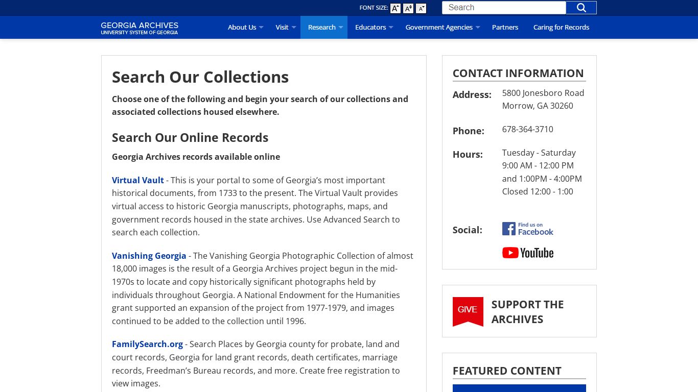 Research | Georgia Archives
